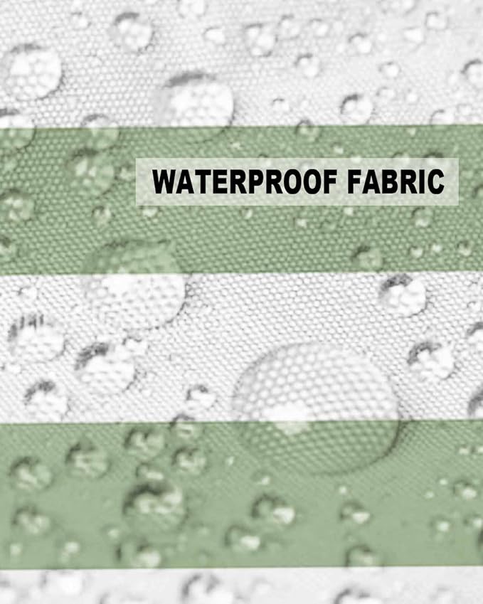 Outdoor Pillows 20x12 Waterproof Outdoor Pillow Covers Spring Stripes Green Polyester Throw Pillow Covers Garden Cushion Decorative Case for Patio Couch Decoration Set of 2 Sage Green