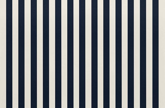 RSH DECOR Indoor/Outdoor Navy & White Cabana Stripe Decorative Square Throw/Toss Pillow - Choose Size and Choose Color - Set of 4-24" x 24" Square Pillows