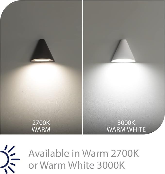 WAC Landscape Lighting, Cone LED 12V Deck and Patio Light 2700K Warm Built-in LED in White