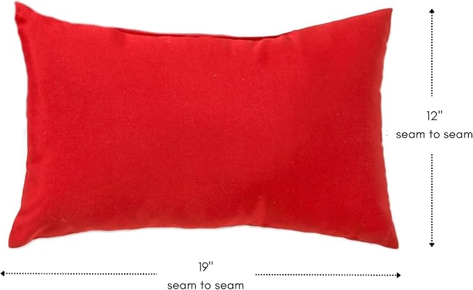 Greendale Home Fashions 2-Pack Outdoor 19x12 inch Rectangle Decorative Throw Pillow, Fire