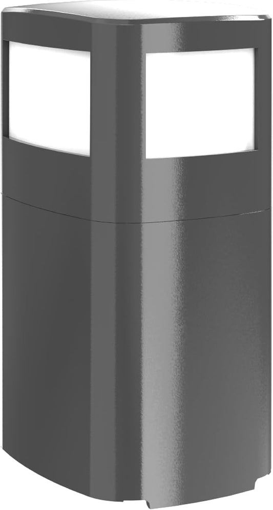 TayMac Gray Area Light Slide Cover PPALG for ParkPost Outdoor Power Enclosure (Required), 1000-Lumen 2700K Polycarbonate Post Cap Light for Garden Decor, Seamless LED Lighting Accessory