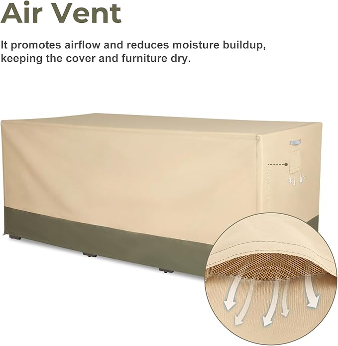 BPS Patio Sofa Cover, Waterproof 600D Oxford Outdoor Couch Cover with Attached Storage Bag and Reflective Handles for Patio 2-Seater Loveseat and Bench, 58''W x 38''D x 36''H