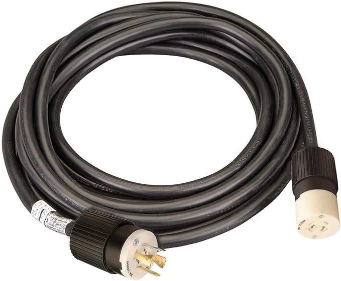 Reliance Generator Power Cord - 30 Amps, 125 Volts, 20ft. Model Number PC3120