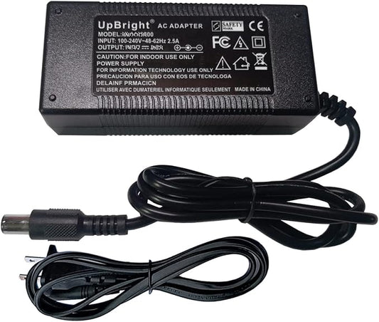 UpBright 15V AC/DC Adapter Compatible with Tacklife P50 P-50 500Wh Portable Power Station 11.1V 45Ah Lithium Battery Solar Ready Generator Outdoor Energy 14-40V 10A Max 15VDC Supply Cord Cable Charger
