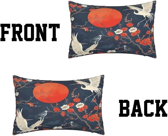Outdoor Pillows Waterproof Set of 2 Outdoor Pillow Covers 16x24 Inch, Japan Throw Pillows China Pillow Covers, Summer Garden Decorative Pillows Outdoor Pillows for Patio Furniture Car Home Decor-hs429