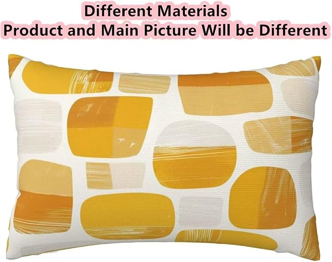 Outdoor Pillows Waterproof Set of 2 Outdoor Pillow Covers 20x28 Inch, Orange Throw Pillows Modern Pillow Covers, Summer Garden Decorative Pillows Outdoor Pillows for Patio Furniture Home Decor -hs307