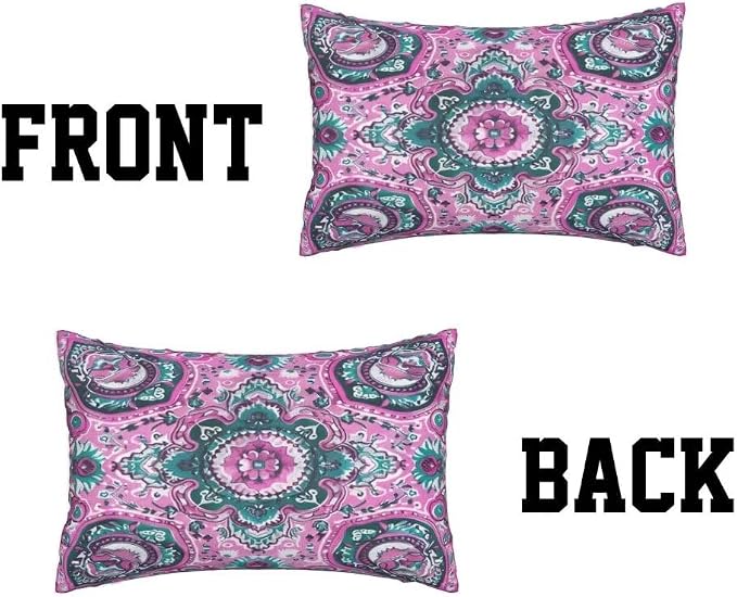 Outdoor Pillows Waterproof Set of 2 Outdoor Pillow Covers 16x24 Inch, Mandala Throw Pillows Ethnic Pillow Covers, Summer Garden Decorative Pillows Outdoor Pillows for Patio Furniture Home Decor -hs75
