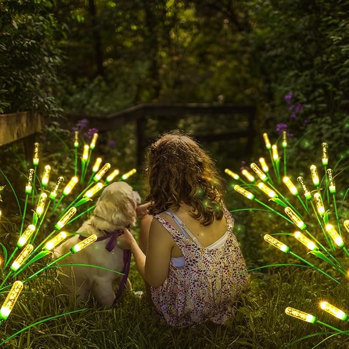 BXROIU Solar Outdoor Garden Lights,LED Solar Swaying Lights for Garden Patio Yard Pathway Walkway Wedding Party Christmas Landscape Lighting (Warm White, 2 Pack)