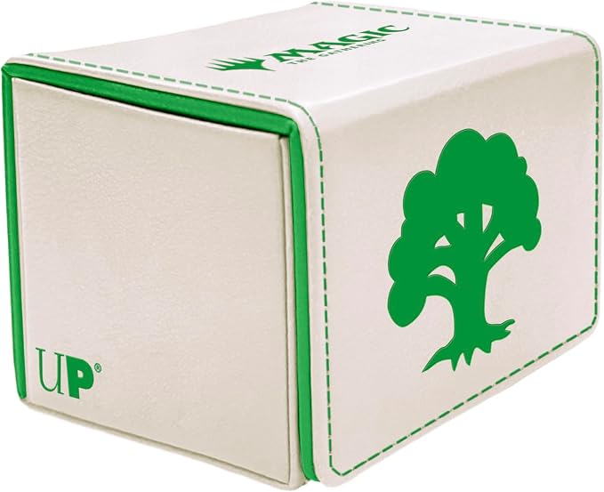 Ultra Pro - Mana 8 Alcove Edge Deck Box - Forest for Magic: The Gathering, Store & Protect up to 100 Standard Size MTG Cards, Great for Commander Deck, Side Loading Deck Box, Premium Leatherette