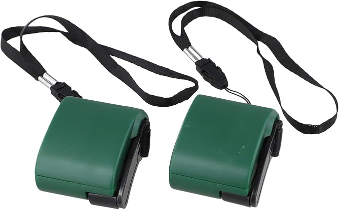 2-Pack Portable USB Hand Crank Charger Generator with Manual Dynamo Power Supply, Compact Lightweight ABS Design, 5.5V Output for Smartphones, Tablets, Outdoor Sudden Use, Built-in Flashlight