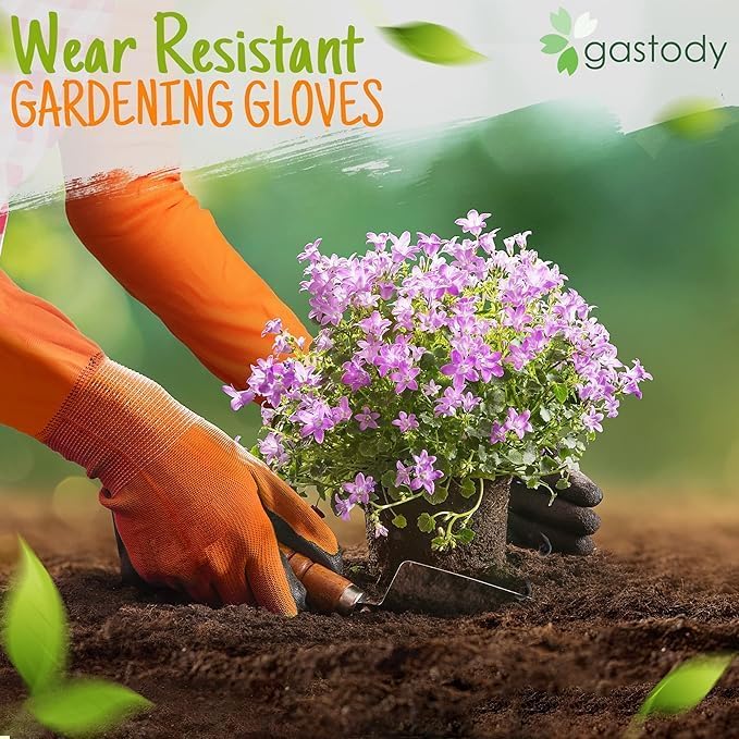 Long Sleeve Gardening Gloves for Women & Men, Long Cuff Garden Gloves | Multipurpose heavy-duty design for outdoor & indoor use; extended cuff shields forearms from thorns, scratches & dirt
