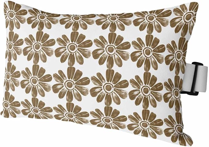 Pack of 2 Outdoor Lumbar Cushions with Inserts, Retro Ethnic Flower Watercolor Pattern Waterproof Fluffy Fade Body Pillows, Patio Furniture Pillow for Home Balcony Garden Decor 11x16IN