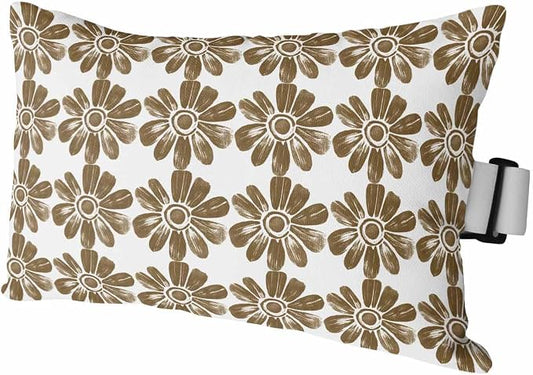 Pack of 2 Outdoor Lumbar Cushions with Inserts, Retro Ethnic Flower Watercolor Pattern Waterproof Fluffy Fade Body Pillows, Patio Furniture Pillow for Home Balcony Garden Decor 12x20IN