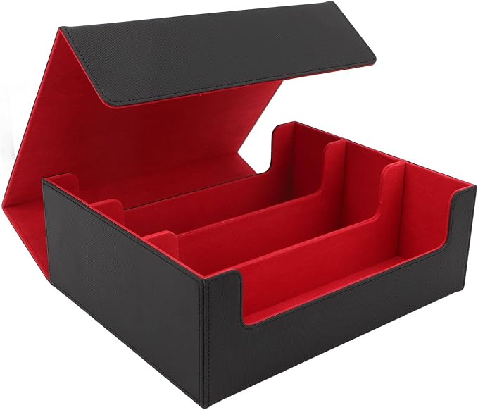 PU Leather Card Deck Box/Cover Holds 1800 Sheets, Card Deck Box with Magnetic Closure for Gaming, Protective and Stylish (#2)