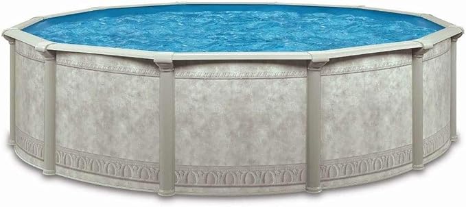 Aquarian Steel-Frame Outdoor Above-Ground Swimming Pool, Round, 15' x 52", Venetian