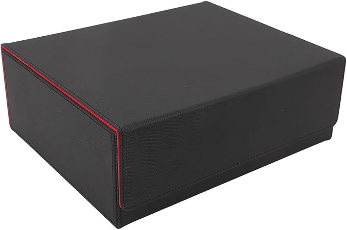 Card Deck Box Large Capacity PU Leather Magnetic Closure Storage Box/Cover for Tarot Game Cards 1800+ Sheets 3 Rows Divider Holder (#2)