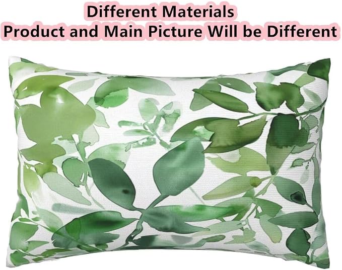 24x32 Pillow Covers Pack of 2, Green Pillows Fall Decorative Pillows, Plant Throw Pillows Lumbar Cushion Covers, Rectangle Throw Pillow Covers for Sofa Farmhouse Room Decor, Gifts, 60x80 cm -hs111