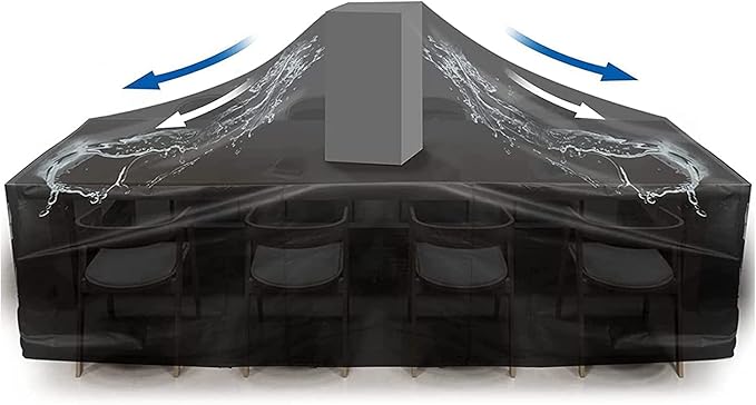 Outdoor Furniture Covers for Patio Furniture, Table Cover 90"L X 60"W X 28"H Patio Covers for Outdoor Furniture 420D Oxford Anti-UV Waterproof, Windproof for Patio, Lawn and Garden
