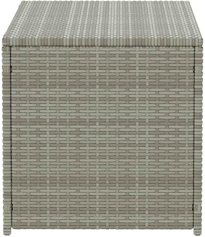 Poly Rattan Outdoor Storage Chest 39.4x19.7x19.7 Inches with PE Liner and Zipped Closure for Patio Cushions and Garden Supplies