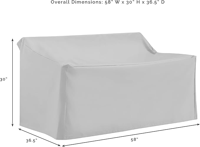 Crosley Furniture Patio Furniture Covers, Waterproof 4-Piece Cover Set for Outdoor Sectional Sofa Sets, Gray