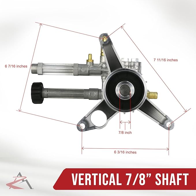 OEM | AR 7/8" Shaft 2600 PSI Gas PRESSURE WASHER PUMP SRMW2.2G26-EZ-SX, SRMW2.2G26EZSX