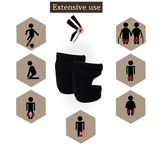 Knee Pads with Thick Foam Adjustable Non-Slip Knee Pads for Work Garden Cleaning Flooring Yard Dance Yoga Construction Collision Avoidance Kneeling Sleevedd for Men