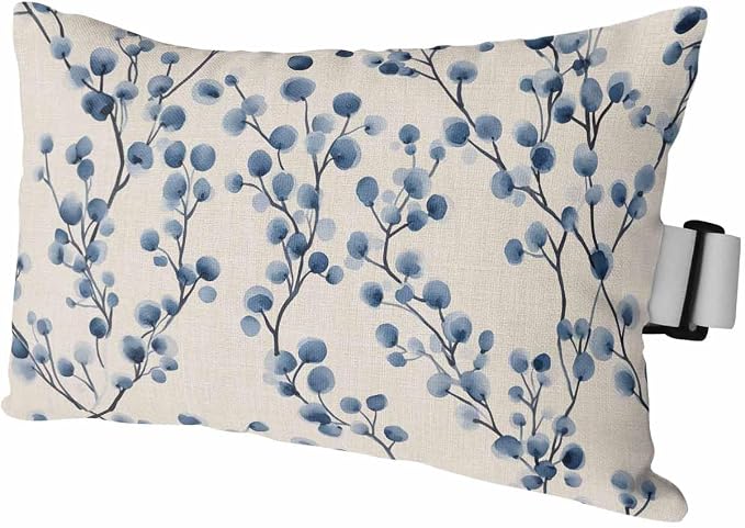 Pack of 2 Outdoor Lumbar Cushions with Inserts, Spring Flower Branch Tree Plant Linen Background Waterproof Fluffy Fade Body Pillows, Patio Furniture Pillow for Home Balcony Garden Decor 11x16IN