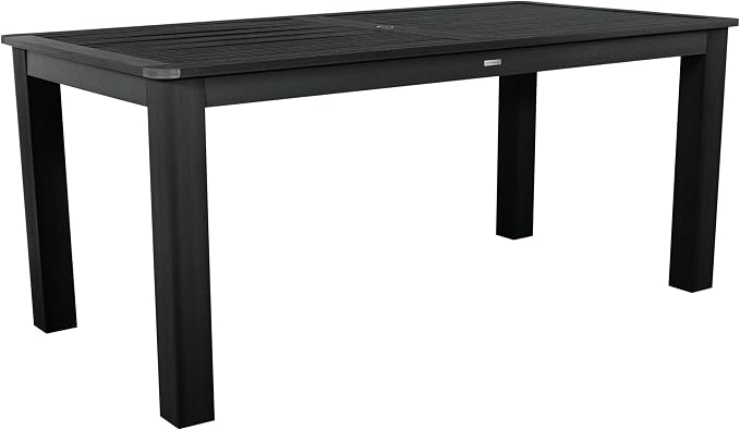 highwood AD-ST7LH2CO5BA-BKE Lehigh 7pc Rectangular Counter Height Dining Set 84" x 42", Black