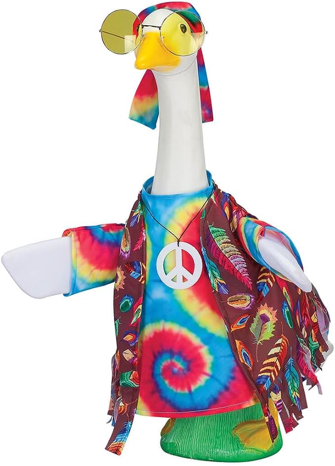Gaggleville Hippie Goose Outfit, Fits Large 23" H Statue, by Fox Valley Traders