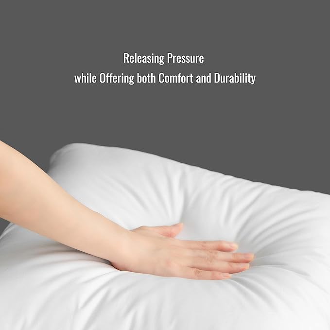 Hofdeco Premium Throw Pillow Inserts Set of 2, 22"x22" (for Cover Size 20"x20") Water Resistant Synthetic Down Alternative Sham Stuffer for Patio, Bench, Garden, White