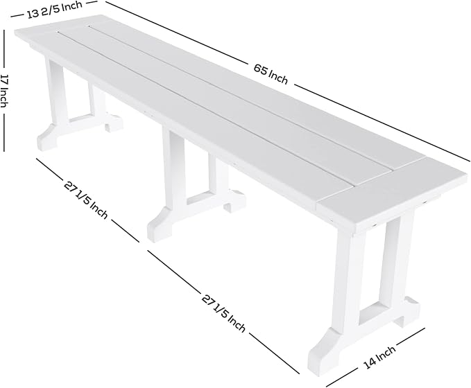 WestinTrends Dylan Adirondack Patio Dining Set for 6, All Weather Poly Lumber Outdoor Table and Chairs Set of 4, 71" Trestle Table and Adirondack Dining Chair with Dining Bench, Turquoise