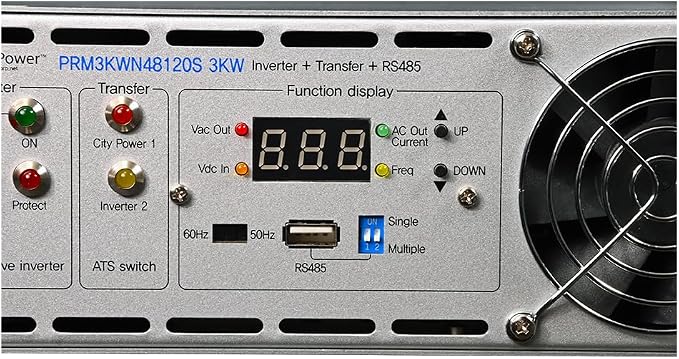 5000 Watt Negative 48 Volt Rack Mount Inverter to 120 Volt AC – 2U (-48V)