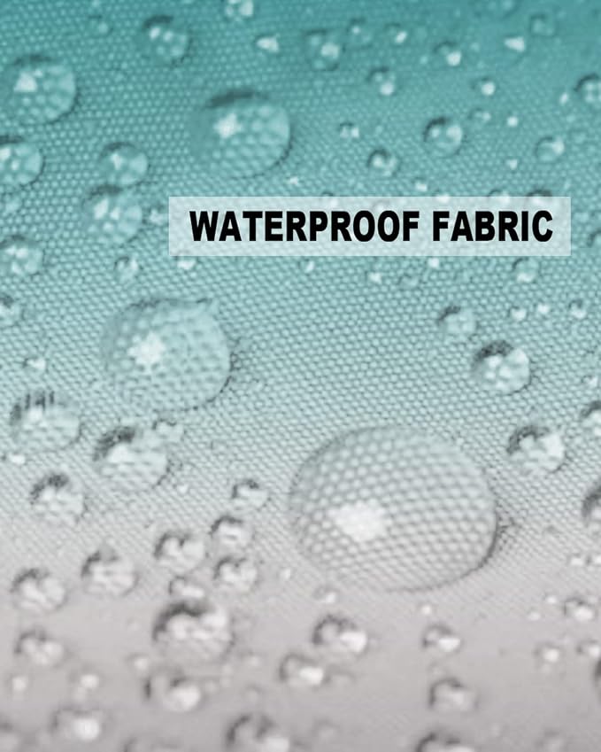 Outdoor Waterproof Throw Pillow Covers Set of 2 Green and Grey Ombre Pillowcases 16x16 Inches Teal Gradient Color Patio Decorative Pillows Cushion Case Patio Pillows for Couch Bed Chair Garden
