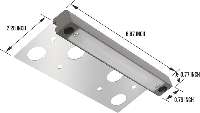 GKOLED 6.8 Inches Low Voltage Hardscape Light with Frosted Lens, 12V AC/DC Retaining Wall Lighting, 4W 2700K Paver Wall Lights, Outdoor Step Lights, Die-cast Aluminum Housing, Gray, UL Listed