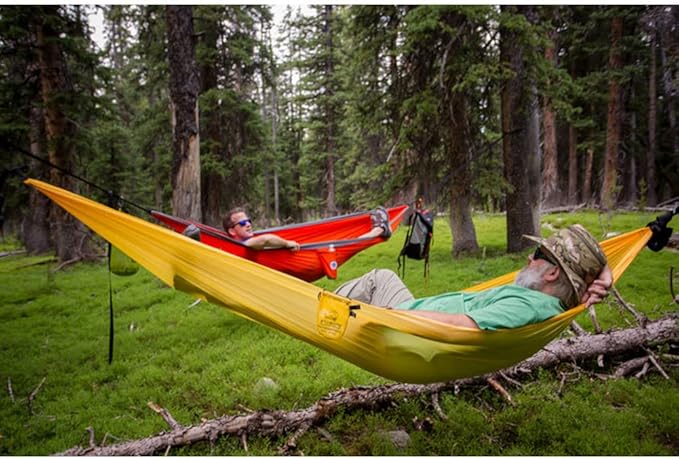 YUKON OUTFITTERS Outdoor Camping Patriot Hammock w/Tree Straps, Barksdale/Olive