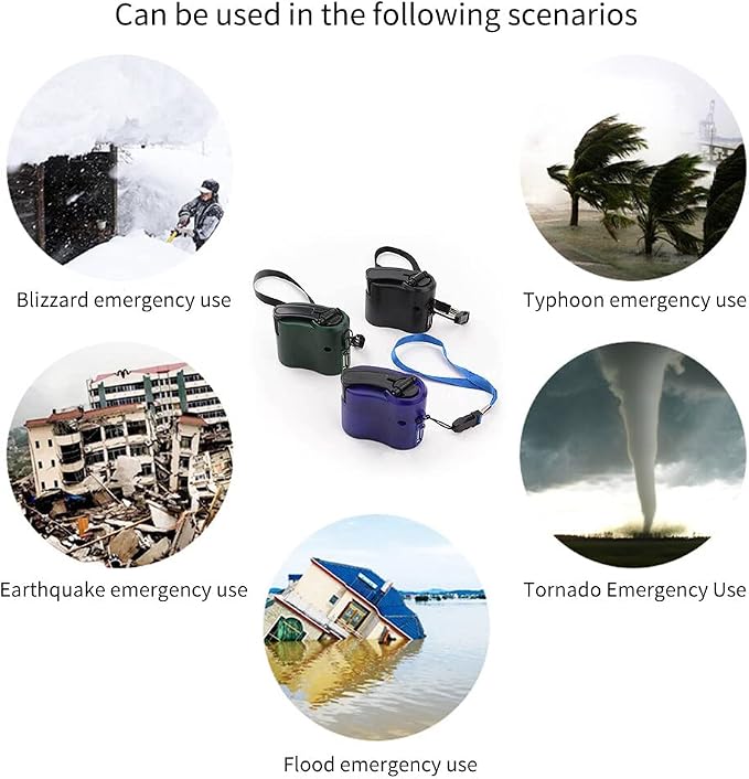 Hand Crank Generator, 5V USB Hand Crank Charger for Cell Phone, Emergency Camping Outdoor Mobile Phone Charging