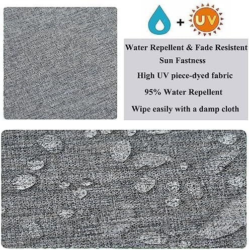 FUNHOME Outdoor Bench Cushion Covers,45" x 18" x 3", No Insert! Patio Cushion Covers Replacement for Outdoor Furniture,Water Resistant Patio Loveseat Cushion Covers1 Pack, Grey (Covers ONLY)