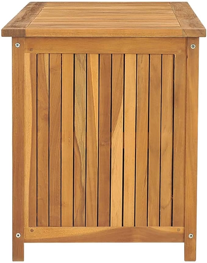 Solid Wood Outdoor Storage Bench,Solid Teak Wood Garden Deck Box Patio Storage Box with Liftable Top Outdoor Wooden Storage Container for Patio,Backyard,Poolside, 44.9"x19.7"x22.8"