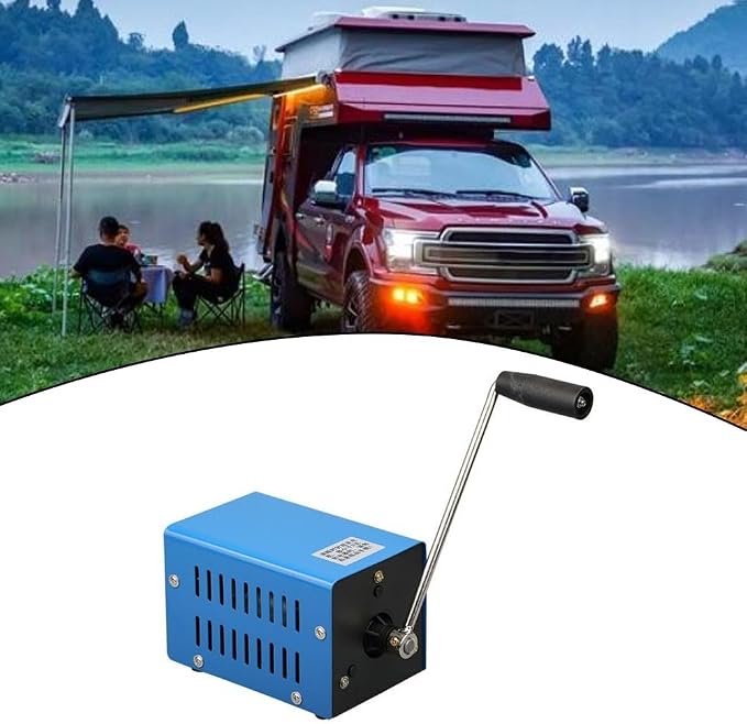 Portable Hand Crank Generator for RV and Camping, 20W USB Charger, Outdoor Survival Use, Metal Construction and Reliable