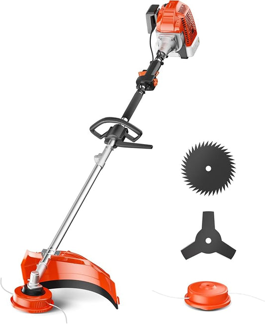 Baotree 52cc Gas Trimmer Edger Mower, 3 in 1 Grade Weed Wacker, Powerful 2 Stroke Gas String Trimmer Yard Tool, Carb Compliant Lawn Equipment, Quick Start Grass Cutter