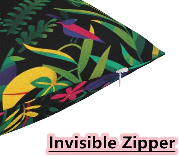 Outdoor Pillows Waterproof Set of 2 Outdoor Pillow Covers 16x24 Inch, Dark Throw Pillows Bird Pillow Covers, Summer Garden Decorative Pillows Outdoor Pillows for Patio Furniture Car Home Decor -hs248