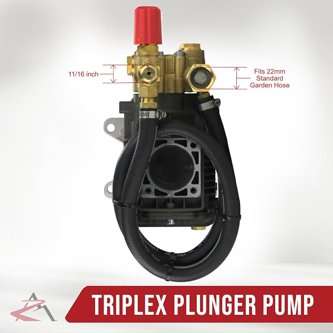 The ROP Shop OEM AR 1" Shaft 3000 PSI Horizontal Power Pressure Washer Pump for Snapper 1661-0