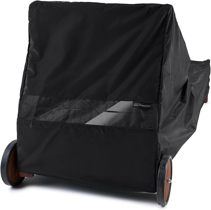 Covermates Classic Chaise Lounge Cover – Weather-Resistant Vinyl Outdoor Furniture Cover with Mesh Vent, Elastic Hem, UV Protection, Lightweight Patio Chair Cover, 25W x 78D x 30H, Black