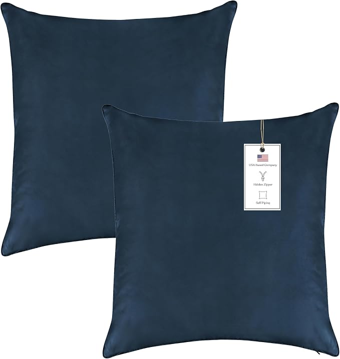 A1 HOME COLLECTIONS A1HC Luxurious Outdoor Waterproof Pillow Covers 18x18 Inches (Pack of 2, Cloud Burst), Throw Pillow Covers for Pool Areas, Garden, Sofa, Chairs, Beds, Tent, Patio
