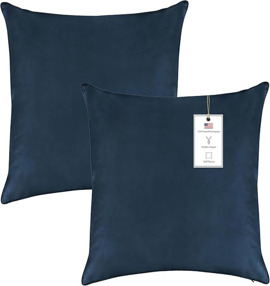 A1 HOME COLLECTIONS A1HC Luxurious Outdoor Waterproof Pillow Covers 18x18 Inches (Pack of 2, Cloud Burst), Throw Pillow Covers for Pool Areas, Garden, Sofa, Chairs, Beds, Tent, Patio