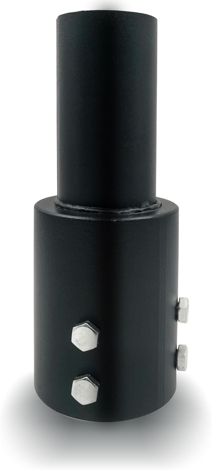 Tenon Slip Fitter Adapter for 3 inch Round Pole,Heavy Duty 2 3/8 Round Adapter for Led Parking Lot Light,Metal Outdoor Mounting Bracket,Shoebox Lighting,Street Light (3" Round Tenon Adapter)