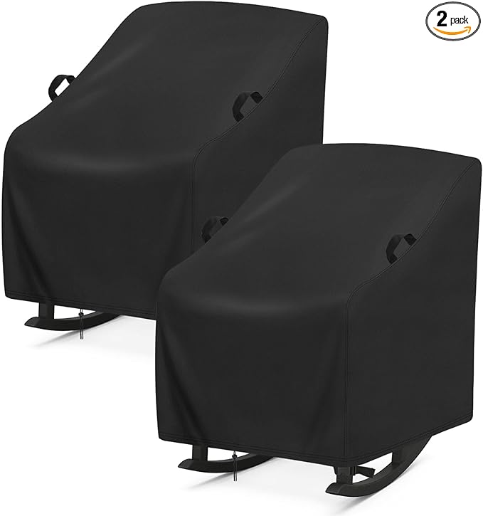 Outdoor Rocking Chairs Set of 2 Cover,Waterproof Covers for Porch Rocking Chairs(2-Pack),All-Weather Protector for Porch Rocker (38"L x 28"W x 42"H,2-Pcs)
