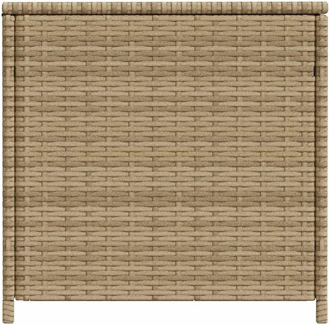 Outdoor Garden Storage Box Large 78.7 Inch Deck Bin with Gas Spring, Weather-Resistant PE Rattan Container for Patio Cushion Tool Organization, Mix Beige