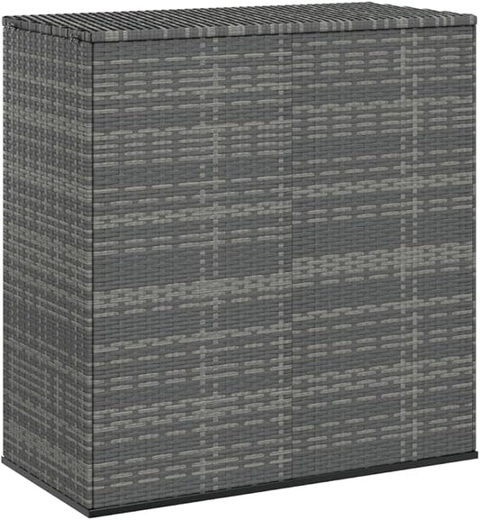 Gardening Supplies patio storage box Deck boxes Patio Cushion Box PE Rattan Gray
