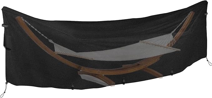 Hammock Cover Waterproof Windproof, 420D Oxford Fabric Hammock Stand Cover, Dustproof Anti-UV Outdoor Hammock Covers, Weather Resistant Hammock Protective Cover for Garden Patio Yard, 380x17x80cm